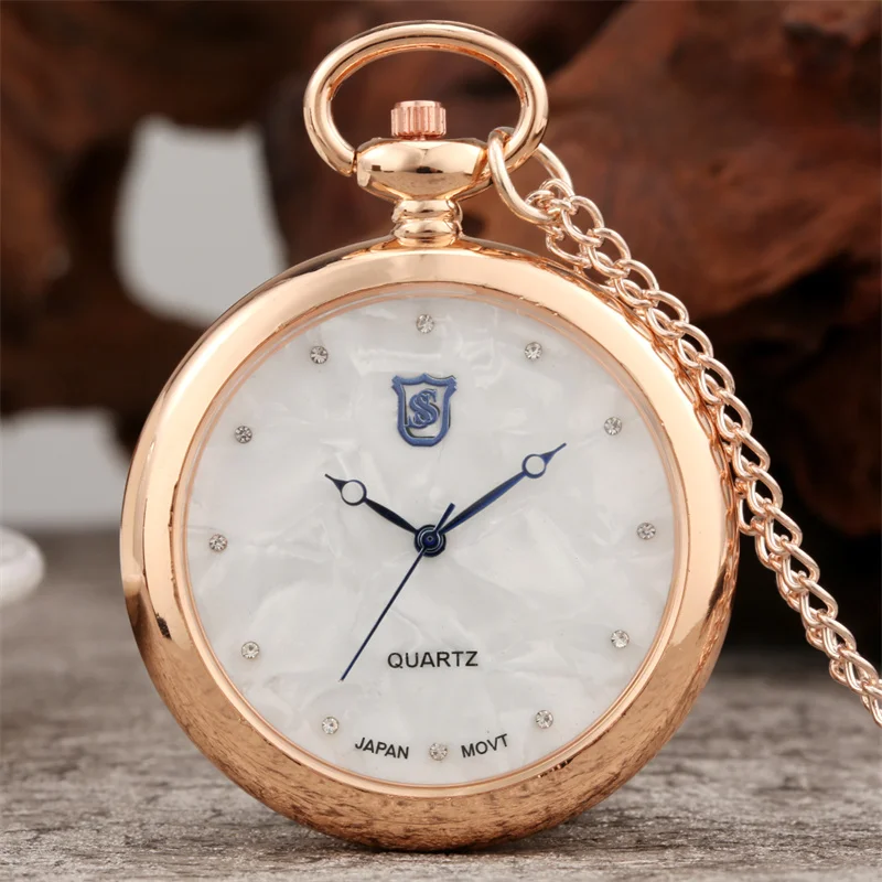 Antique Style Open Face Pocket Watch Men Women Quartz Watches with Necklace Chain Deco Crystal Dial Colorful Flower Cover Gifts