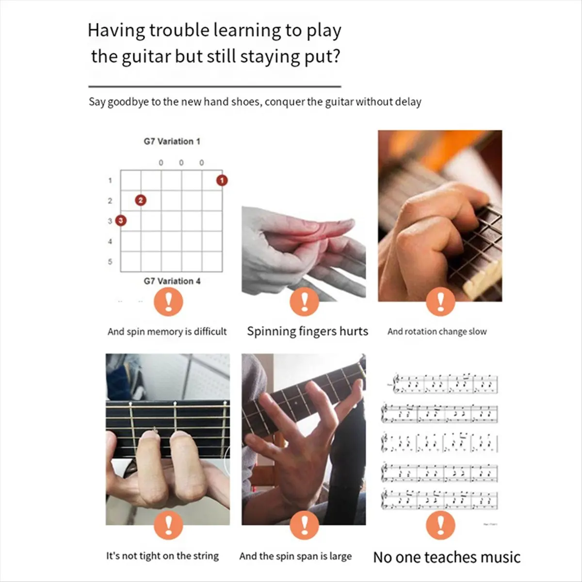 didyou Guitar Aid Chords Trainer Educational Guitar Learning Aid Tool Teaching Practice Aid Practical for Kids Beginners