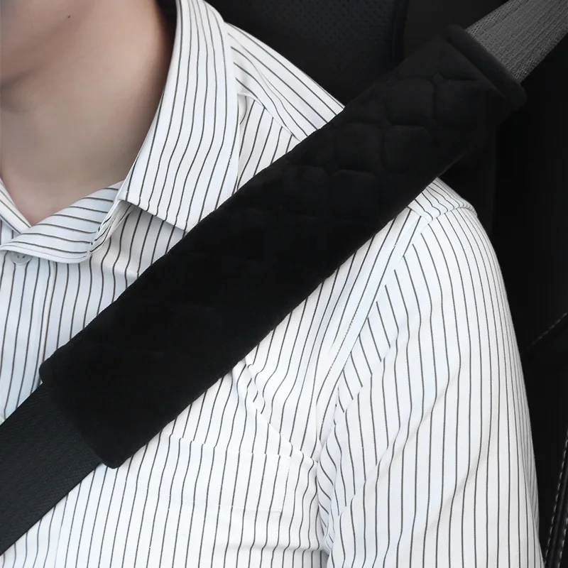 2Pcs Car Comfortable Seat Belt Cover Adjustable Plus Car Safety Belt Cover Shoulder Pad for Adults Kid Car Interior Accessories