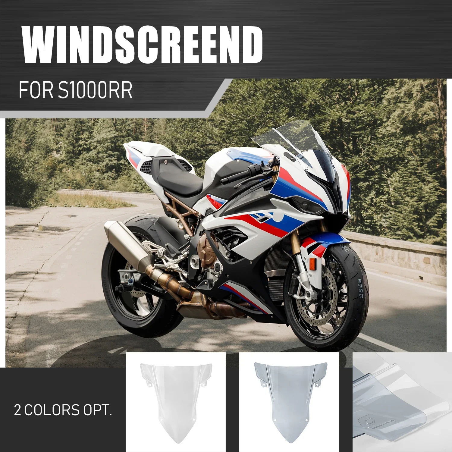 

For BMW S1000RR S1000 RR 2019-2021 Motorcycle Accessories Windscreen Windshield Covers Screen Smoke Lens Motorbikes Deflector