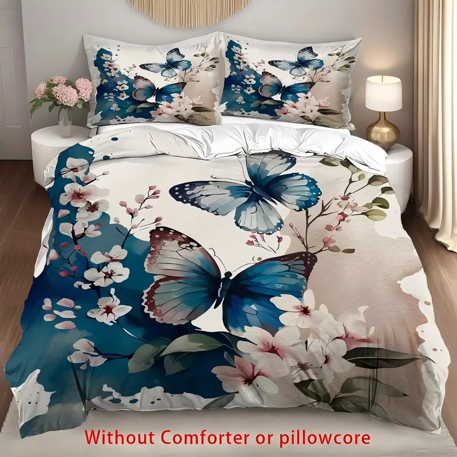 Beautiful Butterfly Pattern 3D Printed Quilt Cover Elegance Simple Style Soft Bedding Cover Pillowcase Home Textiles Duvet Cover