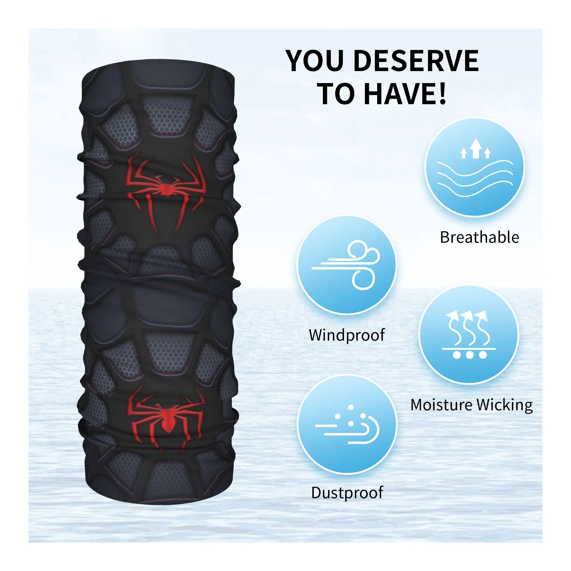 العنكبوت الشتاء عقال الرقبة أدفأ النساء الرجال المشي لمسافات طويلة الدراجات وشاح أنبوبي الحيوان الصغير الكرتون ويب لطيف الوجه باندانا الجراب #3