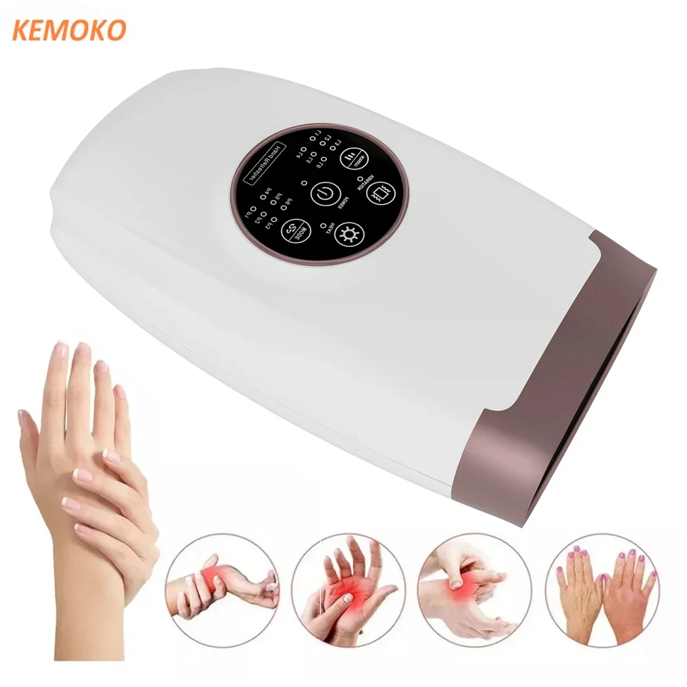 Electric Hand Massager Wireless Hot Compress Acupoint Massager Air Compression Palm Finger Arthritis Numbness Muscle Relaxation