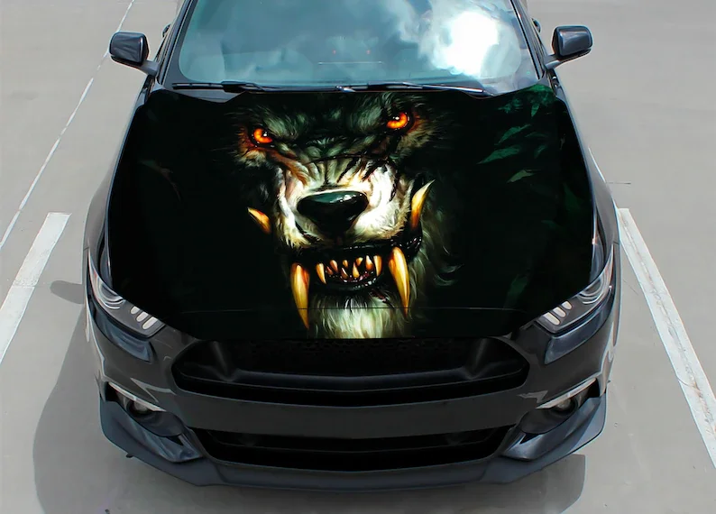 

Car Hood Decal, Wolf Vinyl Sticker Graphic Wrap Decal Truck Decal Truck Graphic Bonnet Decal Skull F150 Jeep CUSTOM Fit Any Car