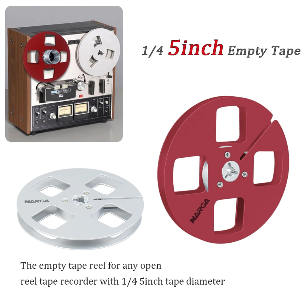 Corrosion Resistant Empty Metal Reel For Tape Recorder Accessories With 1/4 Screw Aluminum Alloy