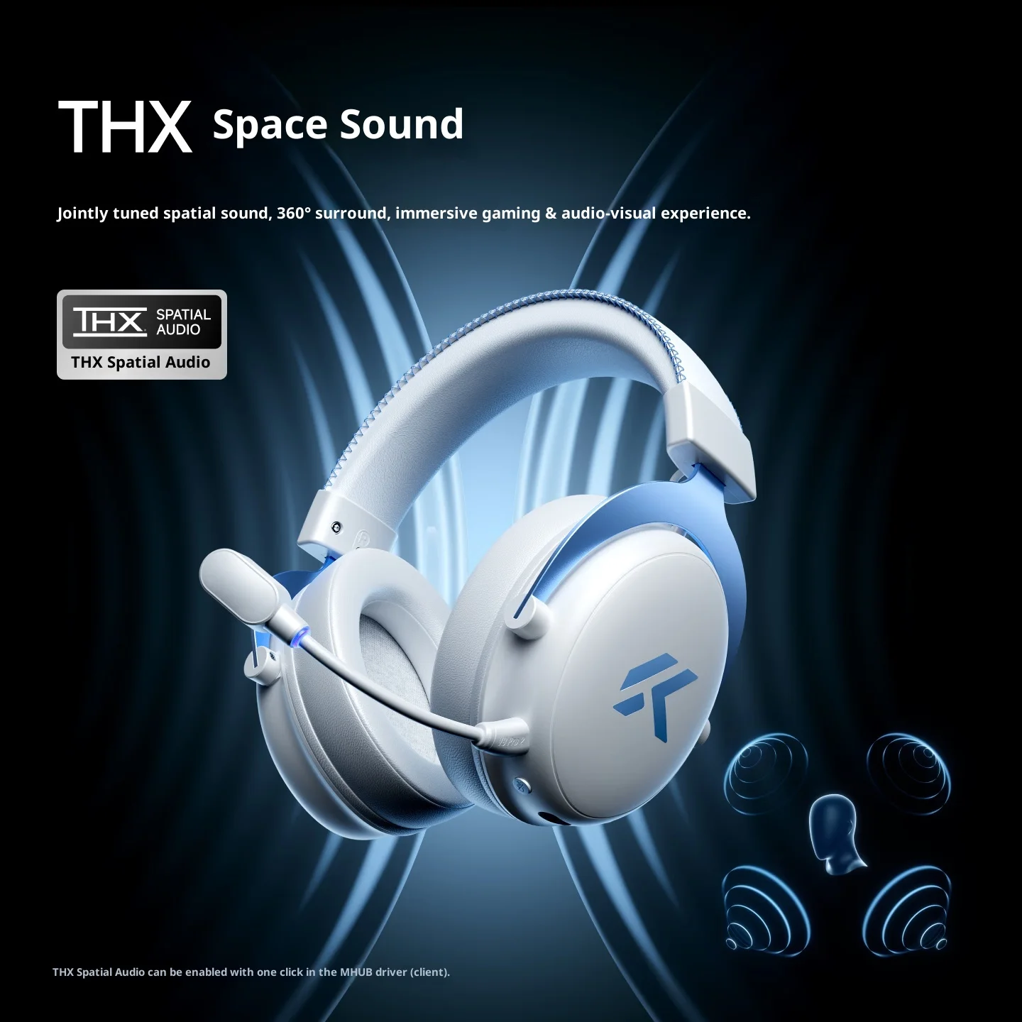 V9Pro V2 V9 Pro 2 Wireless Gaming Headphone THX Spatial Audio 53mm Drive AI Noise Canceling Mic 2000mAh battery PC Accessories