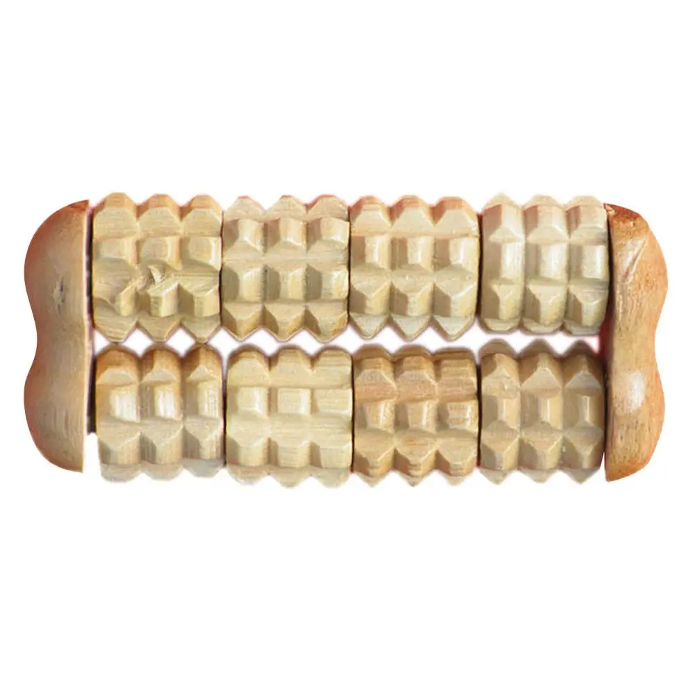 Practical Relax Massage Body Relaxation Wood Roller Raw Wooden Massage Health Therapy Hand Massager