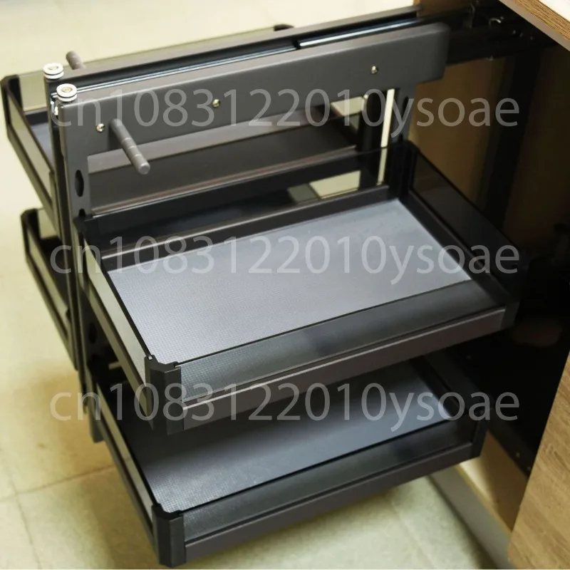 Full pull out corner cabinet monster pull basket, floor cabinet basket, multi-guide rail asket, installation does