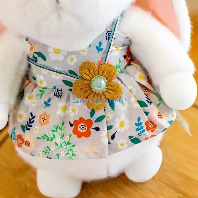 090B Thỏ nhồi bông mềm mại Động vật sang trọng Đồ chơi Bunny With Dress Kids