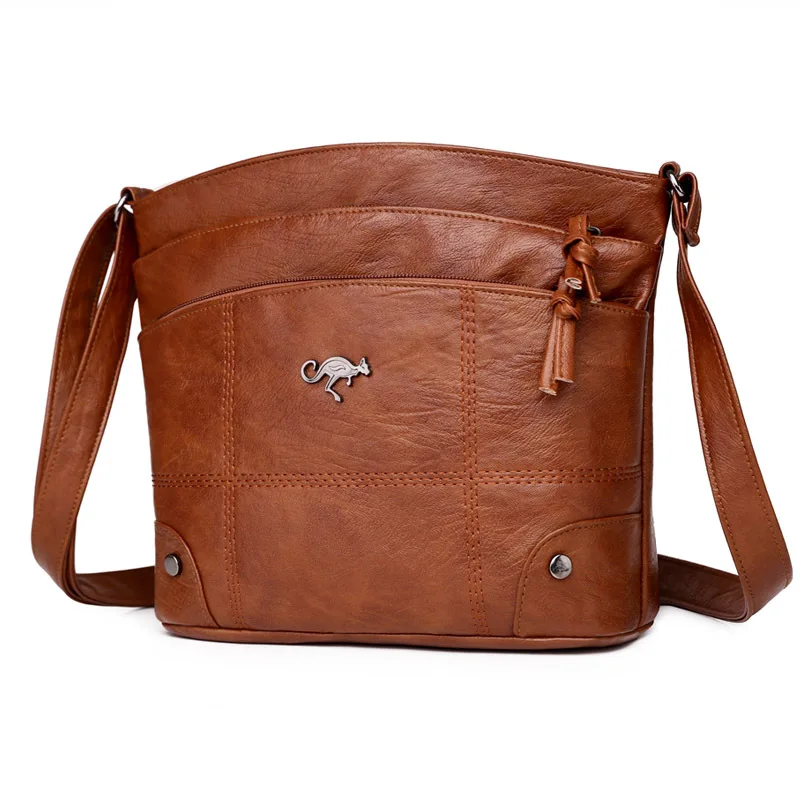 Women's Handbag Women's Shoulder Bag Fashion Purse Vintage Leather Bag Large Capacity Handbag Inclined Shoulder Bag Mom's Bag