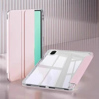 Funda para Honor Pad X8a con portalápices, Funda rígida trasera acrílica de cuero triple para Honor Pad X8a 2024, Funda Coque de 11 pulgadas