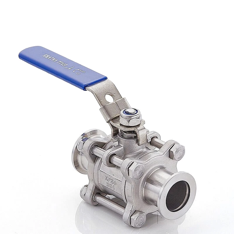 KF16 KF25 KF40 KF50 SUS304 Stainless Steel KF High Vacuum Ball Valve Quick Installation Flange Three Piece Manual Ball Valve