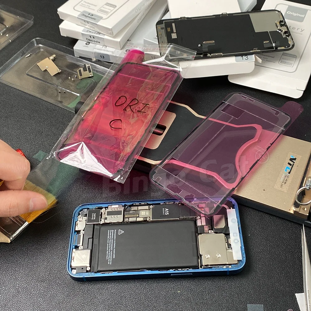 Batería de diagnóstico de 5 piezas que muestra la pieza genuina sin mensaje emergente para iPhone 12 13 Pro max 14 Plus 15Pro max 14Pro reemplazo de batería