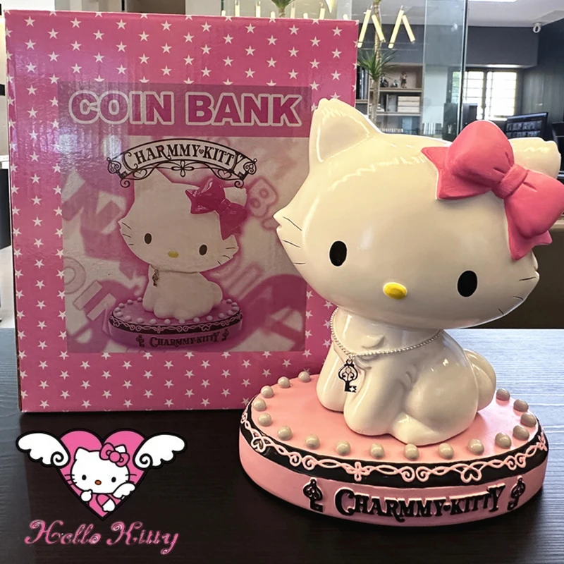 

Sanrio Charmmy Kitty Resin Bank Money Box Saving Coin Money Box Coin Piggy Bank Toy Home Ornament For Children Surprise Gift