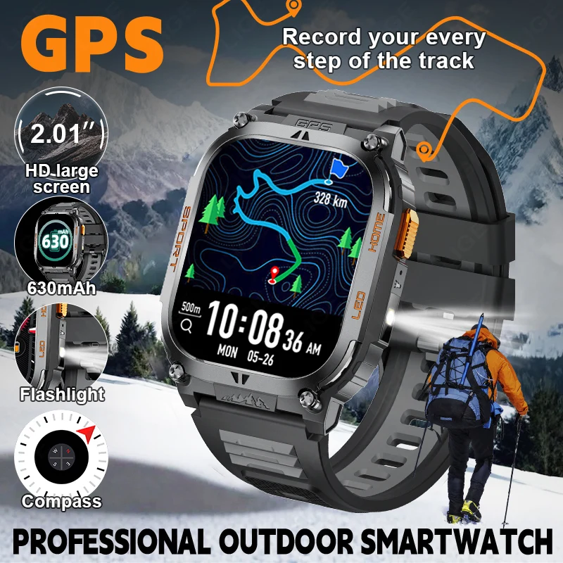 

LIGE GPS спортивные умные часы с распознаванием движения 100 + спортивный режим отслеживание Bluetooth звонки умные часы светодиодный фонарик умные часы