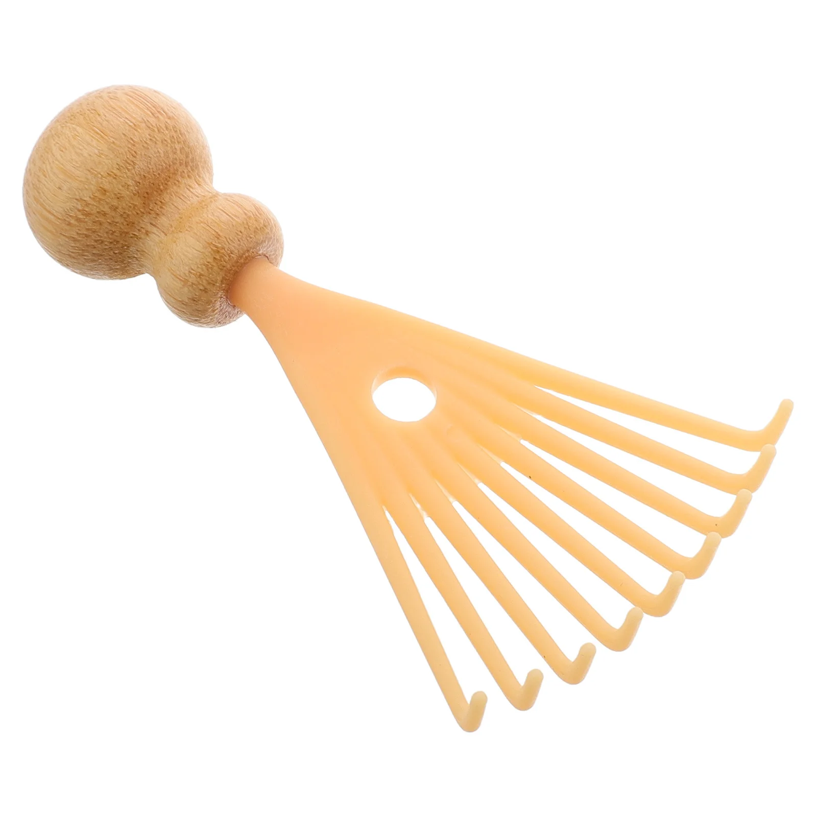 Head Massager Scalp Handheld Comb Beige Resin Claw Manual Relaxation Tool Scalp Stimulator Head Scratch Massage