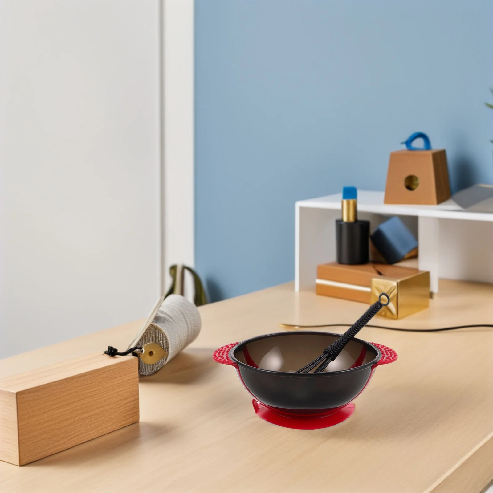 2Pcs Hair Coloring Bowls Durable Plastic Mixer Kit Hair Dye Mixing Tools Salon Home Bleaching Tinting Coloring Dyeing Kit