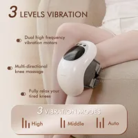 Smart Knee Massager Rechargeable Vibrating Knee Massager for Home Use with LED Touch Screen 3 Heating Modes Gift for Women Men
