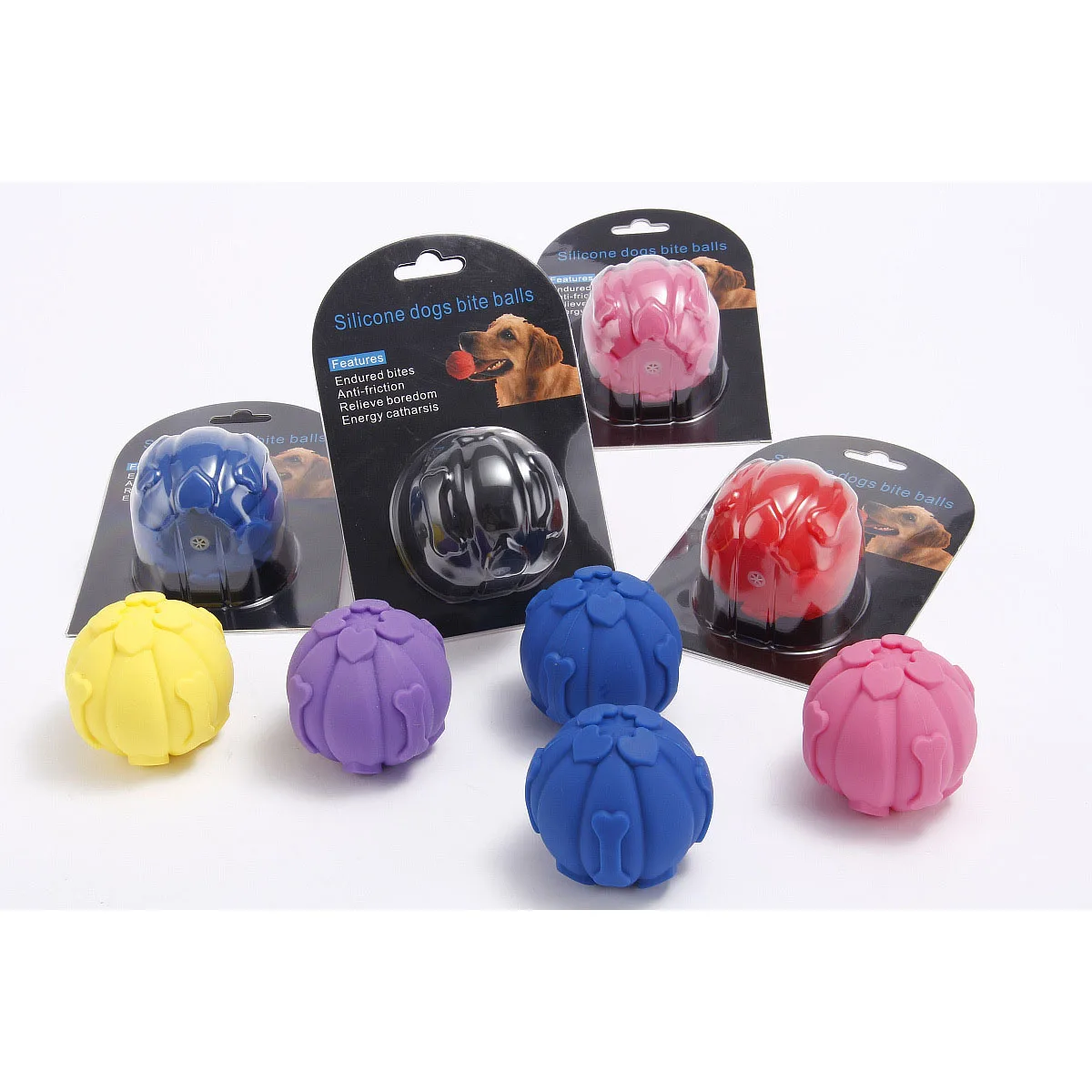 

New Product Silicone Vocal Dog Bite-resistant Ball Puppies Training Ball Pet Puzzle Dog Toy