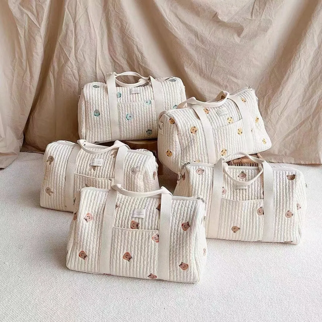 Bolsa de maternidad de gran capacidad para pañales de bebé, organizador para recién nacidos, bolsa de mamá de Hospital, bolsa de pañales acolchada, bolsa de equipaje de hombro de viaje