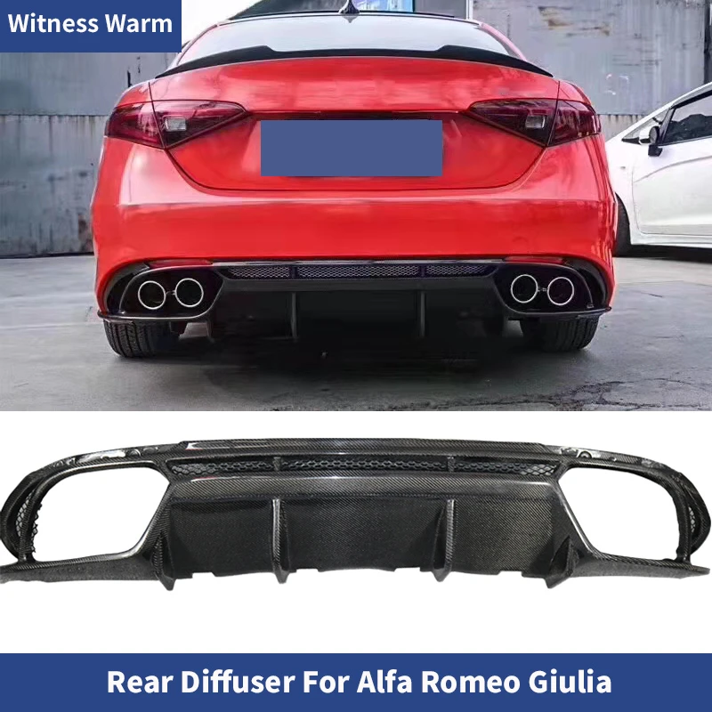 Rear Bumper Diffuser Lip Spoiler Carbon Fiber / Frp Car Splitter for Alfa Romeo Standard Bumper 2019 2017 2018