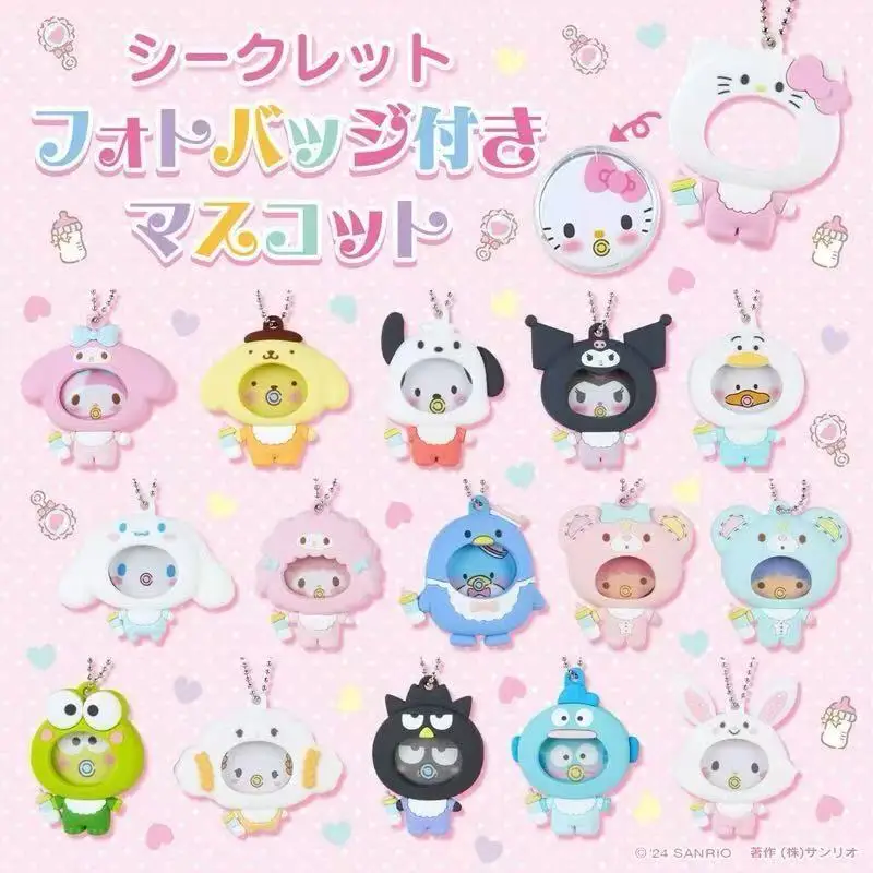 Gantungan Kunci Botol Susu Hello Kitty My Melody Blind Box Lucu Bergaya Kartun, Liontin Tas, Badge, Empeng, Mainan Trendi, Hadiah Liburan yang Menarik