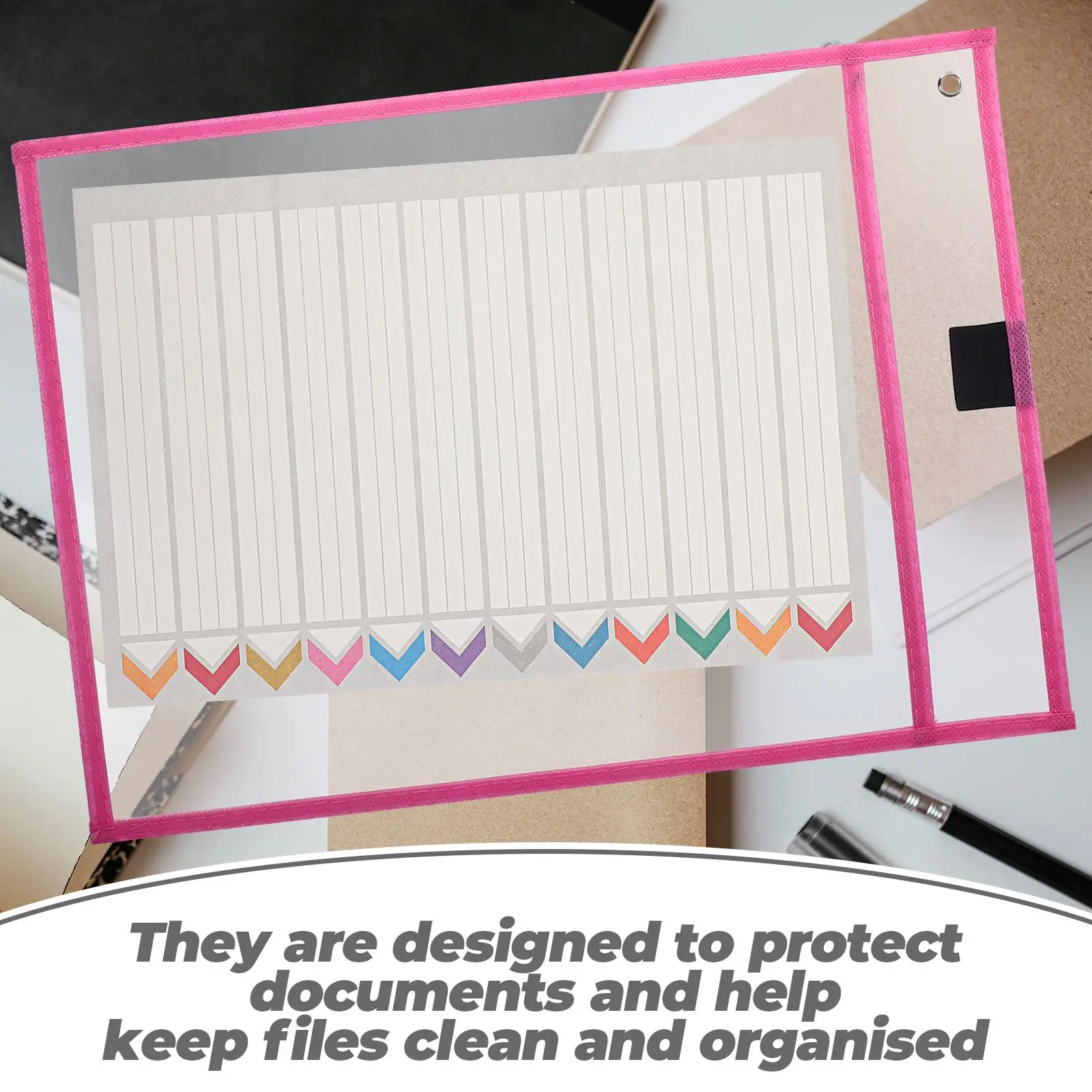 6 Pcs Protectors Dispenser Dry Erase Folder Binders Expo Clear Envelope Pocket File Pouch