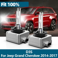 Bombillas de xenón D3S HID, bombillas de faros antiniebla delanteros de coche Canbus de haz alto y bajo ultrabrillantes para Jeep Grand Cherokee 2014 2015 2016 2017