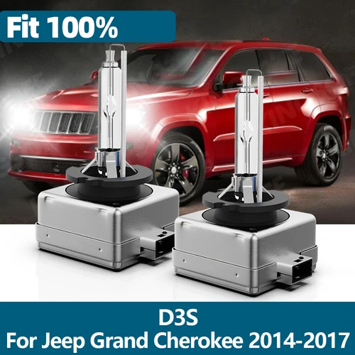 Bombillas de xenón D3S HID, bombillas de faros antiniebla delanteros de coche Canbus de haz alto y bajo ultrabrillantes para Jeep Grand Cherokee 2014 2015 2016 2017