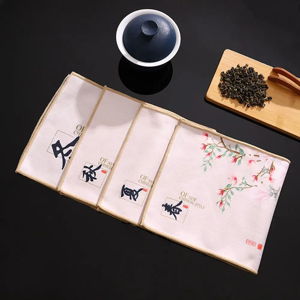 

Painted Super Absorbent High-end Professional Household Table Cleaning Rag Tea Towel Tea Napkin Table Mats