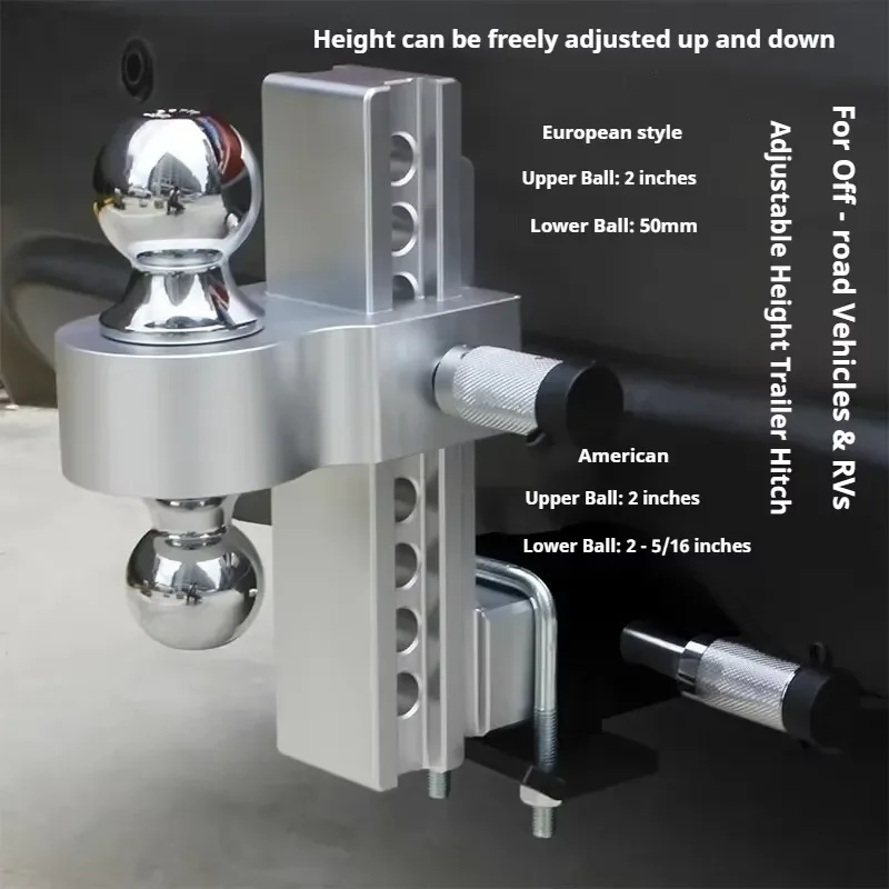 Solid Trailer Arm Ball Hook Vehicle Modified Rear Bar Motorboat Traction Trailer Connector Square Port Bar