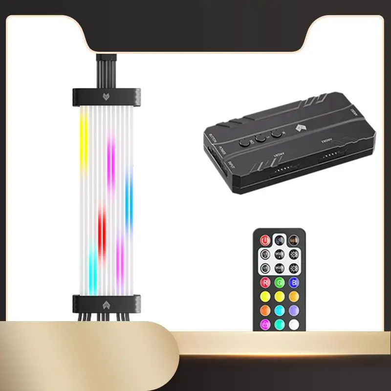 

Кабель питания видеокарты ARGB от 16 до 3X8pin, удлинительный кабель питания RGB, кабель питания для видеокарты 30XX 40XX A-N36R
