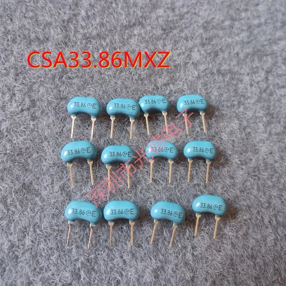 100PCS/ 33.86M Imported Ceramic Crystal Oscillator CSA33.86MXZ 33.86MHZ Direct Insertion 2-Foot Tao Zhen