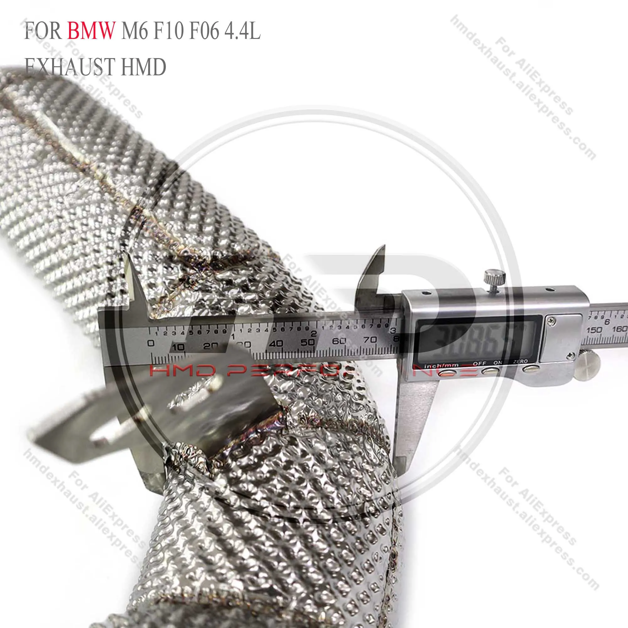 HMD Hot Sales Rvs Katalysatie Downpipe voor BMW M6 F10 F06 4.4L Met Hitteschild Uitlaat Auto Accessoires