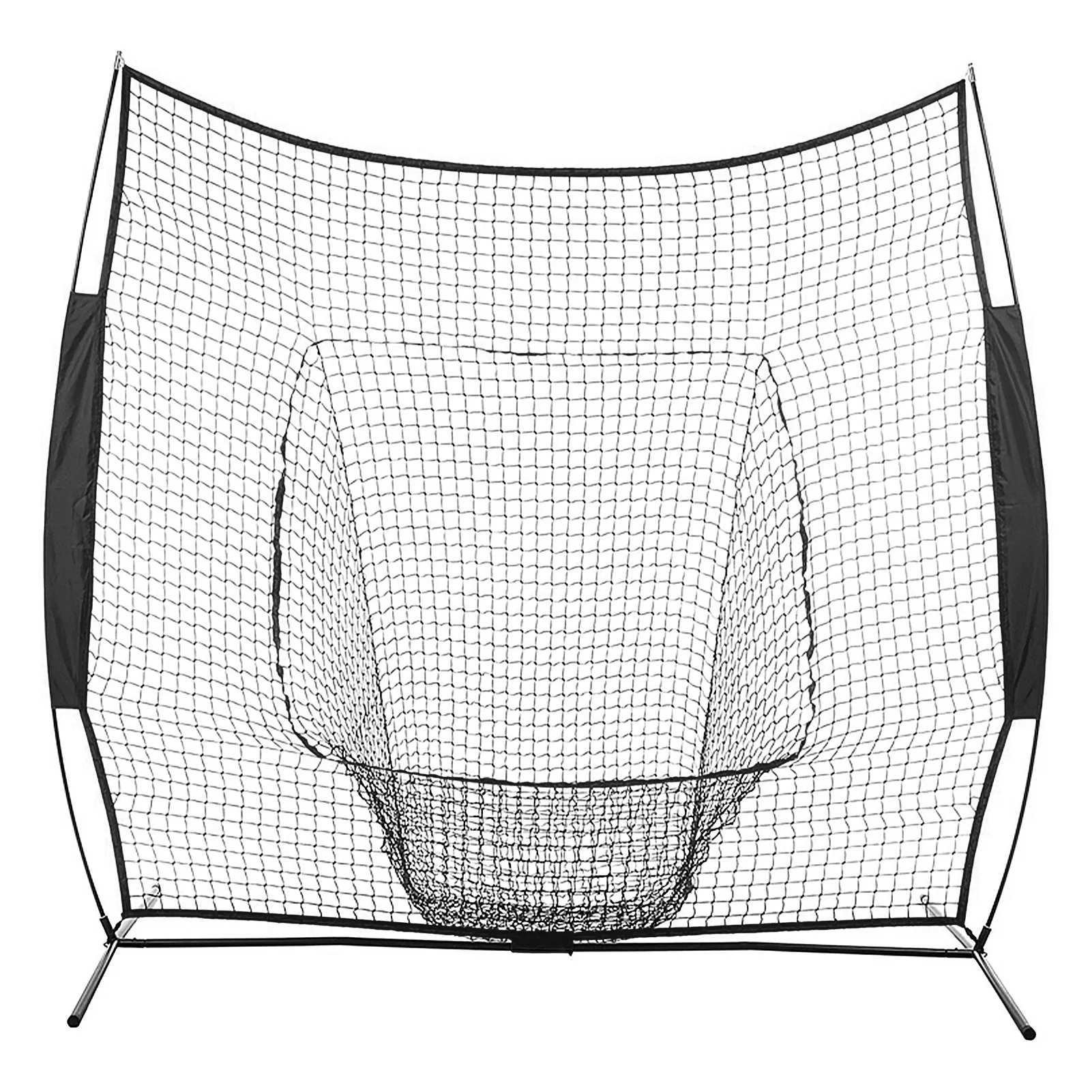 Baseball Practice Net Foldable Batting & Pitching Nets Hitting Rebounder Backyard Bounce Back Net 7x7ft for All Level Baseball