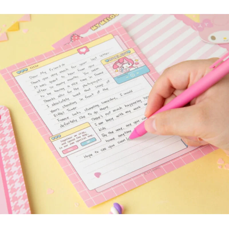 Kawaii الكرتون مرحبا كيتي لصق مثبت ملاحظة Mymelody سينامورول لطيف كورومي دفتر طالب مدرسة مكتب القرطاسية #6