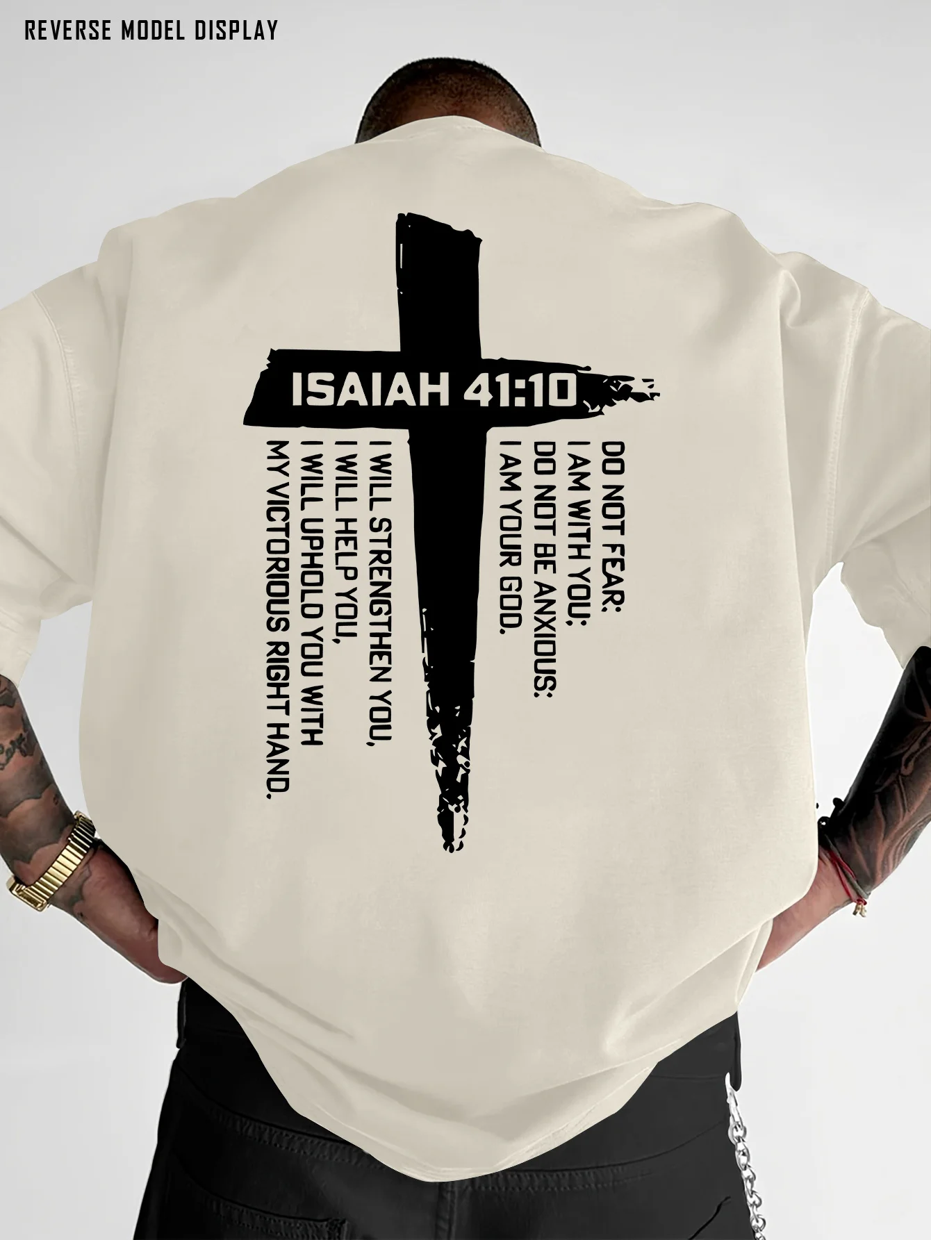 Christian Cross and Bible Verse Graphic Tee for Men's Clothing Women's Breathable Cotton Perfect for Summer Casual Streetwear
