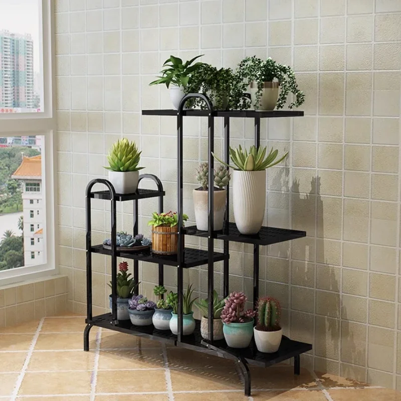 Designer Decoration Aesthetics Modern Flower Rack Unique Living Room Balcony Plant Flower Pot Rack Trendy Muebles Furniture