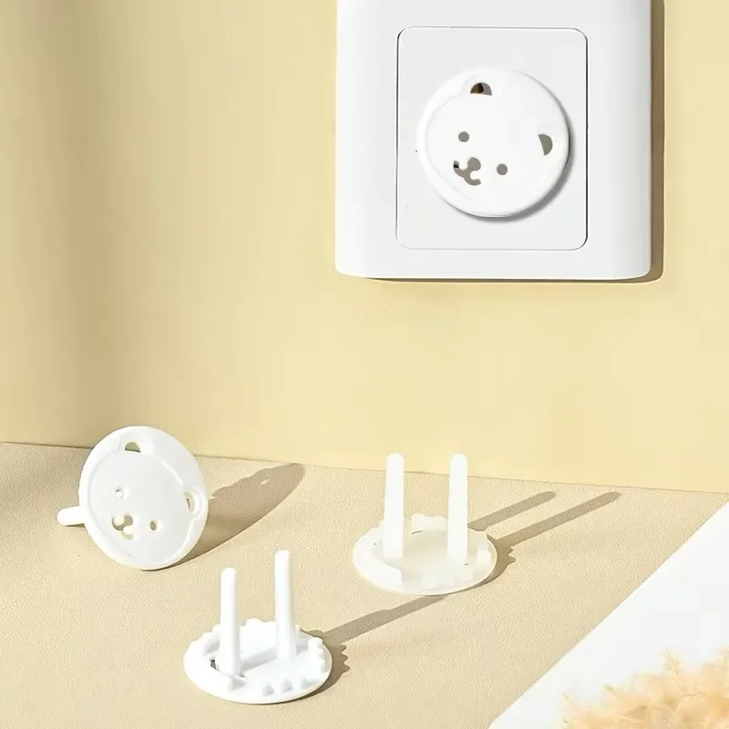 1/5/10Pc Bear EU Power Socket Electrical Outlet Baby Kid Child Safety Guard Protection Anti Electric Shock Plugs Protector Cover