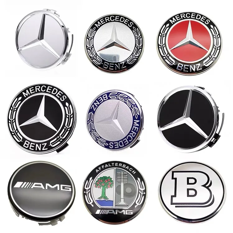 4PCS 75mm Car Wheel Center Cap Hub Covers Badge Accessories for Mercedes benz AMG C E S GLE CLC Class W204 W203 W205 W124 W221