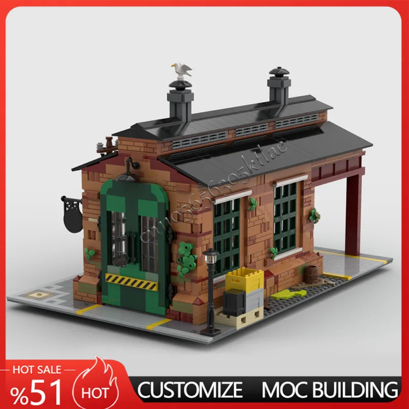1759 PCS MOC Creative City Street View Modular Old Goods Shed Corner Model Architecture Building Block Assembly Brick Toy Gifts