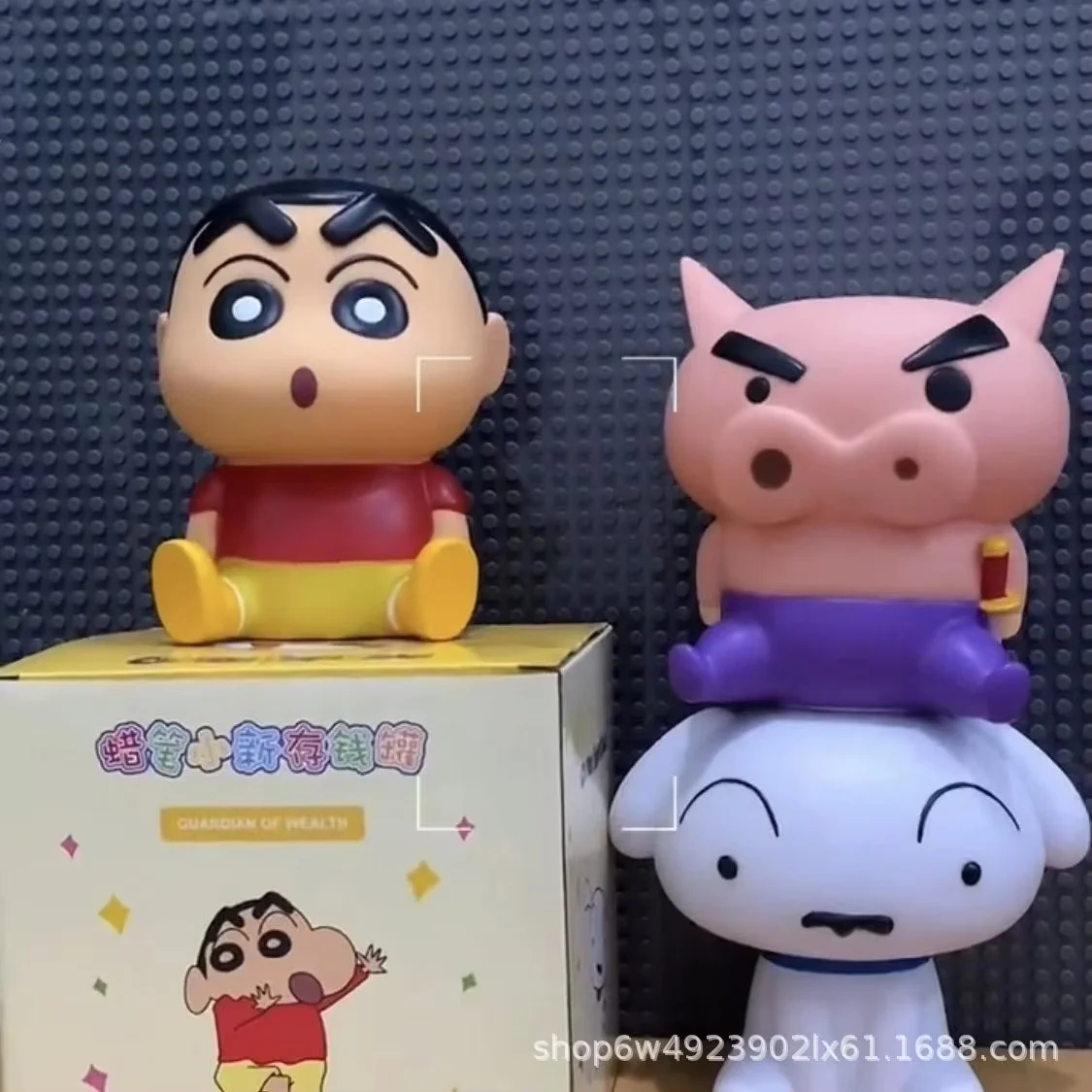 13cm New Crayon Shin-Chan Piggy Bank Noob Zaemon Anime Figures Hollow Jingpin Pvc Doll Trendy Ornaments Collectible Model Toys