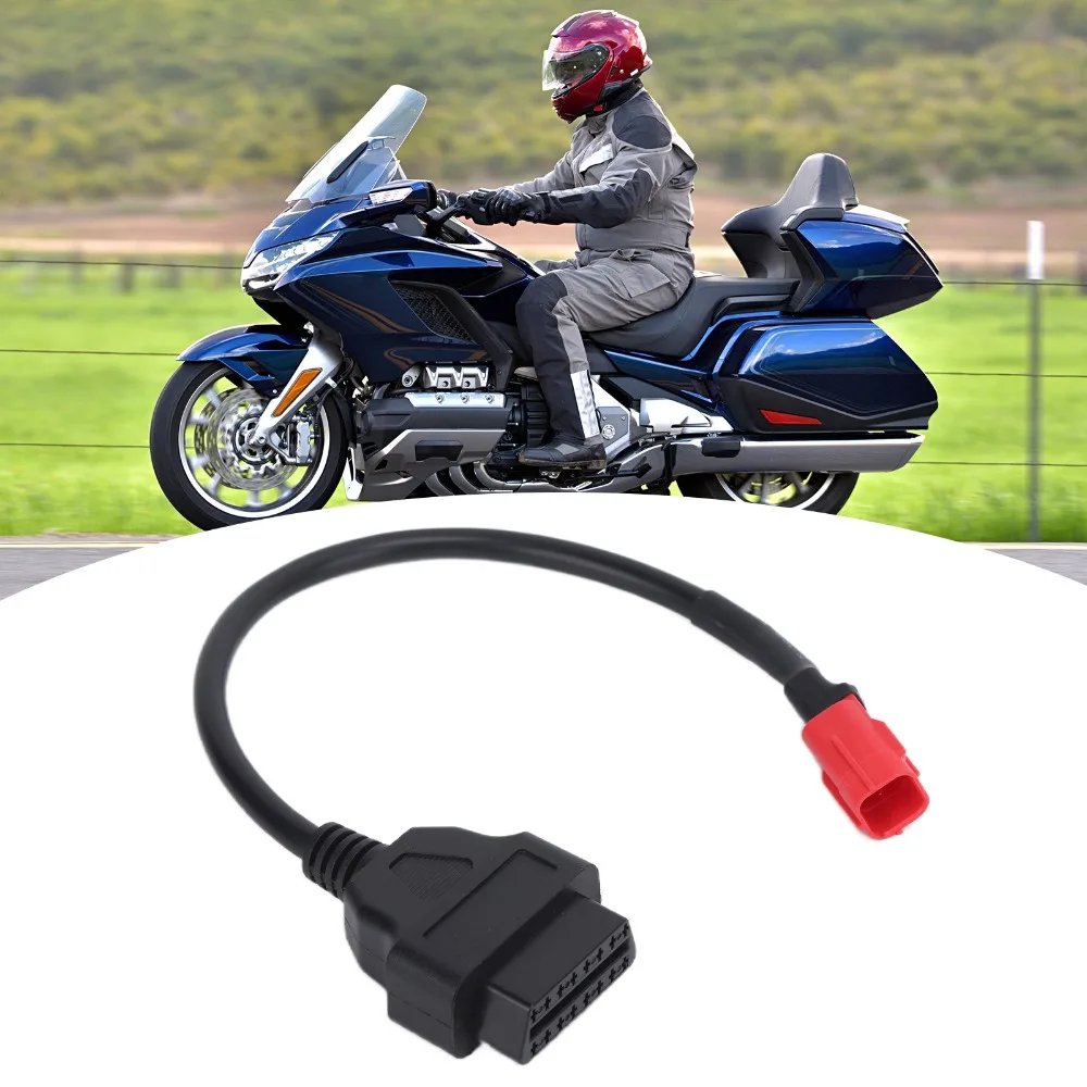 16 Pin Female Connector Motorcycle Diagnostic Adapter Cable 6 Pin Plug Wiring Adapter Motorcycle Diagnostic Cable Cable Cord