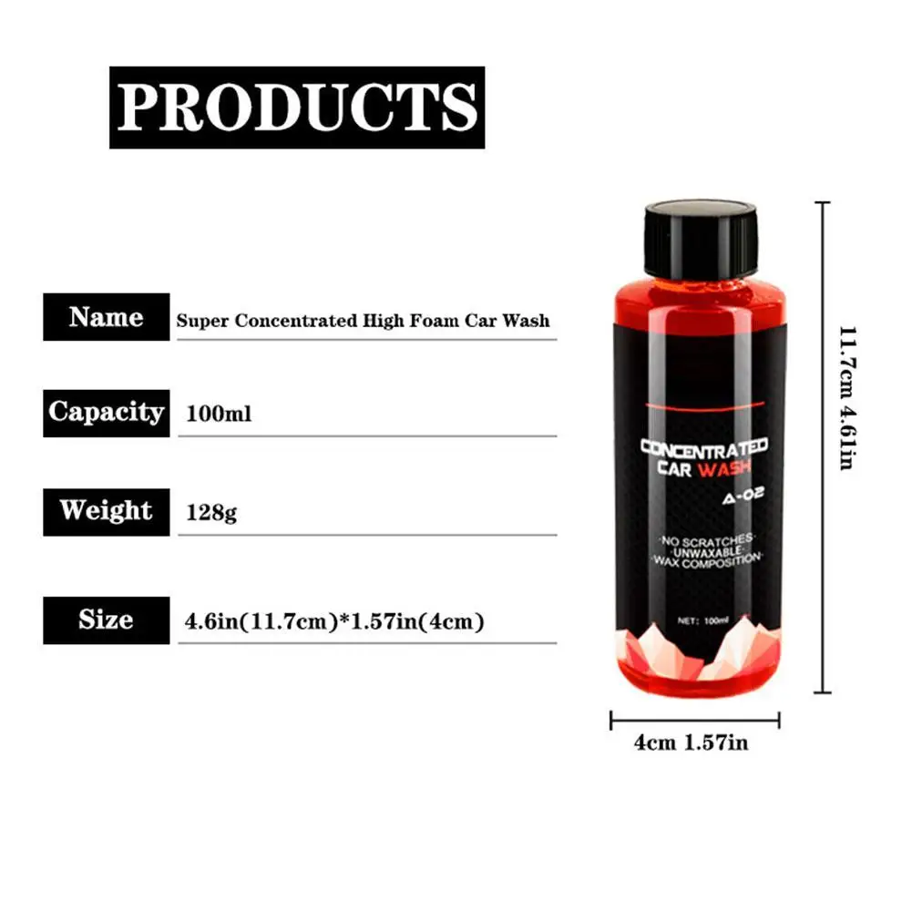 100ml Car Cleaning Foam  Active Foam Cleaner For For Snow Foam Lance Gun Or Bucket Was Car Wash Shampoo Supplies