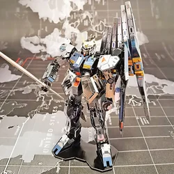 Gundam Stalen Magie RX-0 Eenhoorn Volledig Metalen Doe-Het-Zelf Creatieve Assemblagemodel 3d Stereoscopische Puzzel Mech Assemblage Model Speelgoed Ornamenten