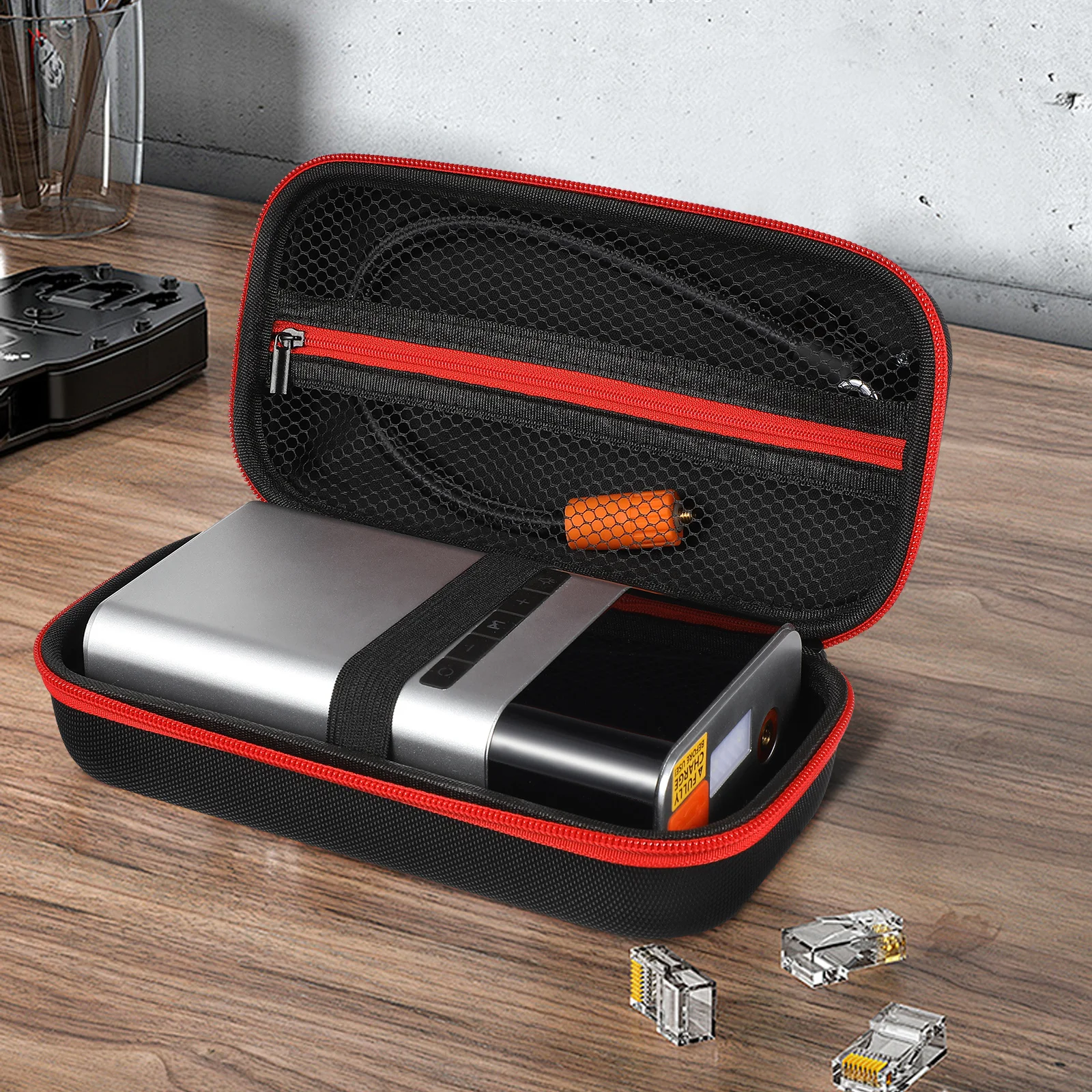 

1pcs Air Pump Organizer Bag Oxford Fabric Durable Tire Inflator Carrying Case Large Capacity Storage For Air Compressor