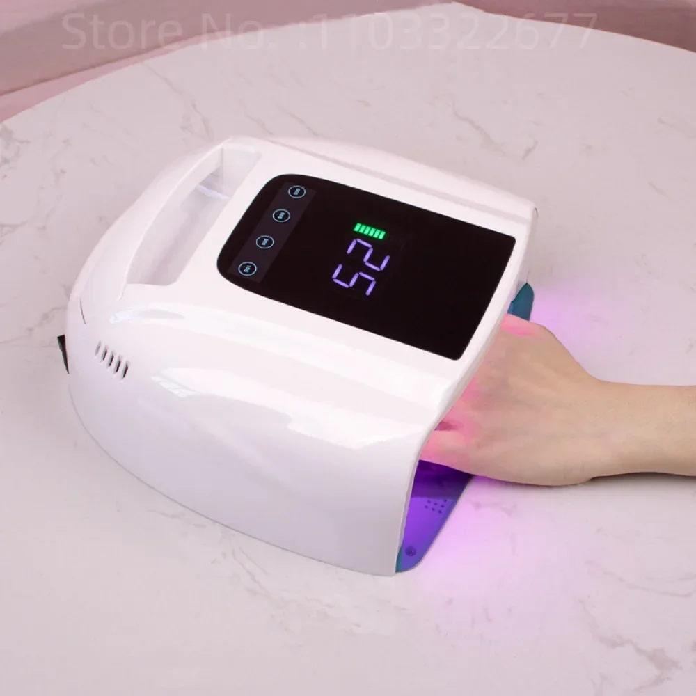 96W Rechargeable Nail Lamp with Handle Wireless Professional UV Led Lamp Gel Polish Nail Drying for Nail Polish Manicure Tools