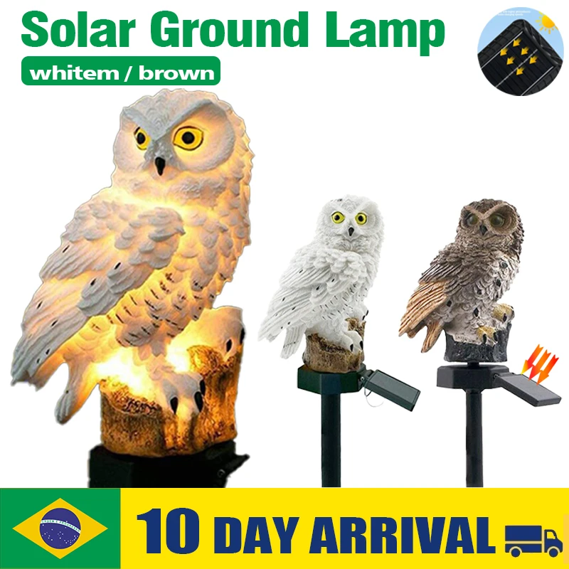 Solar Owl Ground Light LED Outdoor Courtyard Lamp Garden Light Waterproof Stake Light Pathway Decor Solar Patio Ground Lantern