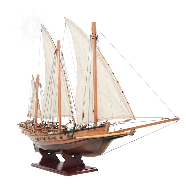 

Handmade wooden model boat belt display stand home decoration gift