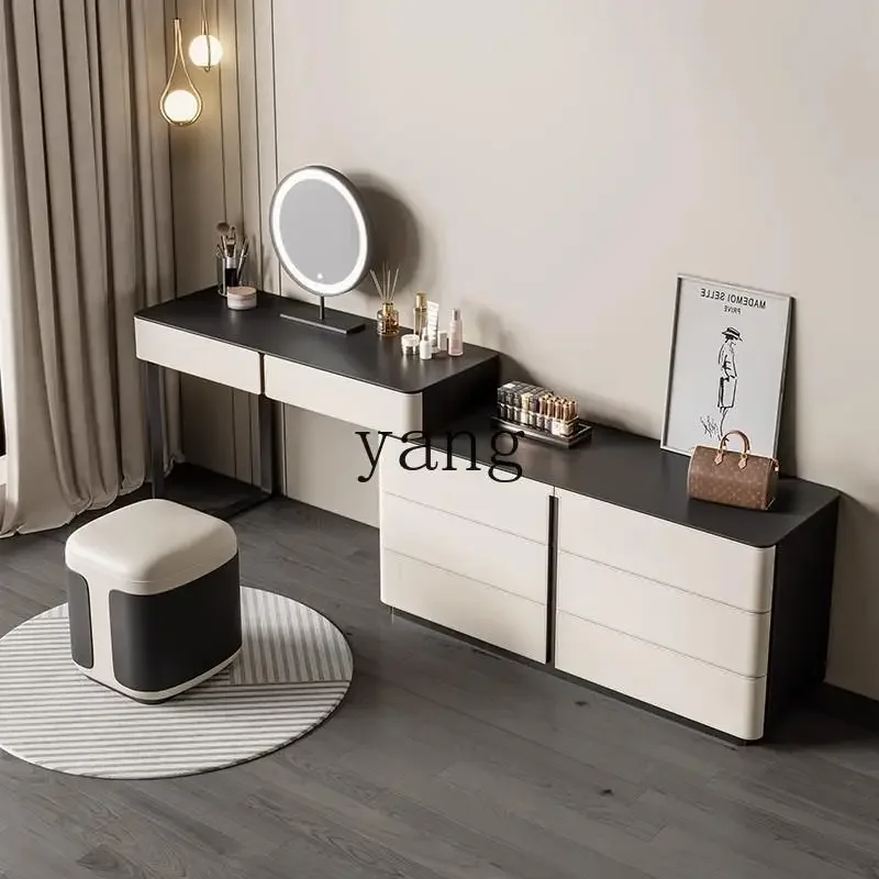 CX Modern Bedroom Simple Solid Wood Storage Cabinet Retractable Minimalist Corner Desk